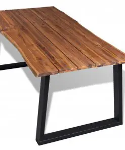 vidaXL Dining Table Solid Acacia Wood 180×90 cm
