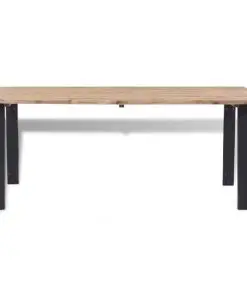 vidaXL Dining Table Solid Acacia Wood 170x90x75 cm