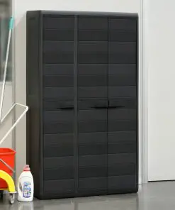 vidaXL Garden Storage Cabinet with 4 Shelves Black