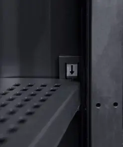 vidaXL Garden Storage Cabinet with 4 Shelves Black