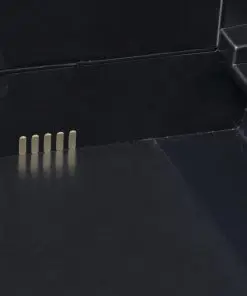 vidaXL Garden Storage Cabinet with 4 Shelves Black