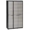 vidaXL Garden Storage Cabinet with 4 Shelves Black and Grey