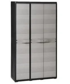 vidaXL Garden Storage Cabinet with 4 Shelves Black and Grey
