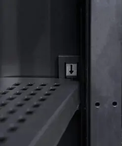 vidaXL Garden Storage Cabinet with 3 Shelves Black