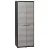 vidaXL Garden Storage Cabinet with 3 Shelves Black and Grey