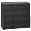 vidaXL Garden Storage Cabinet with 2 Shelves Black vidaXL Garden Storage Cabinet with 2 Shelves Black