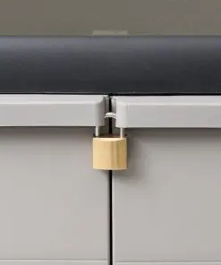 vidaXL Garden Storage Cabinet with 2 Shelves Black and Grey