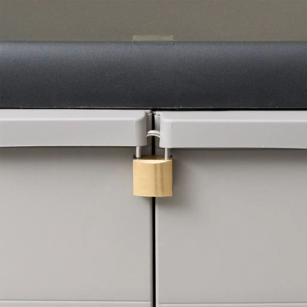 vidaXL Garden Storage Cabinet with 2 Shelves Black and Grey