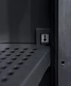 vidaXL Garden Storage Cabinet with 2 Shelves Black and Grey