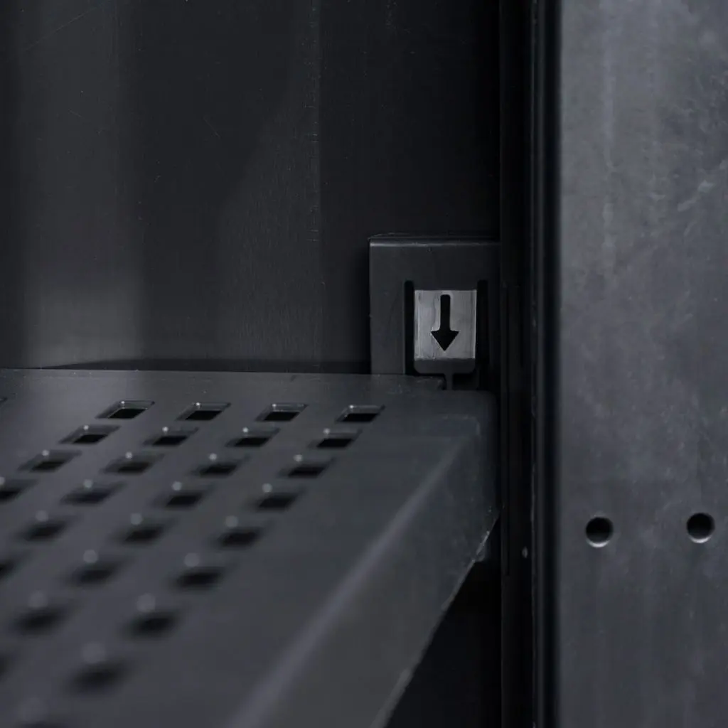 vidaXL Garden Storage Cabinet with 2 Shelves Black and Grey