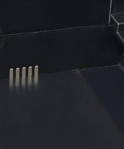 vidaXL Garden Storage Cabinet with 2 Shelves Black and Grey