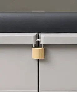 vidaXL Garden Storage Cabinet with 1 Shelf Black and Grey