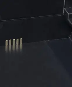 vidaXL Garden Storage Cabinet with 1 Shelf Black and Grey