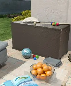 vidaXL Garden Storage Box Brown 120x56x63 cm
