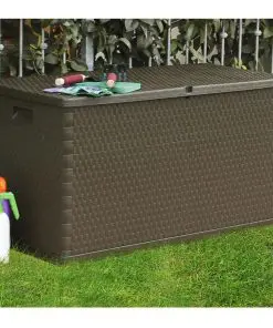 vidaXL Garden Storage Box Brown 120x56x63 cm