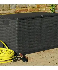 vidaXL Garden Storage Box Anthracite 120x56x63 cm