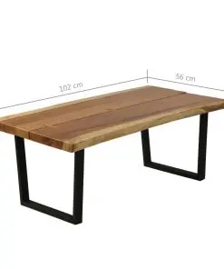 vidaXL Coffee Table Solid Suar Wood 102x56x41 cm