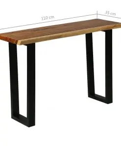 vidaXL Console Table Solid Suar Wood 110x35x75 cm