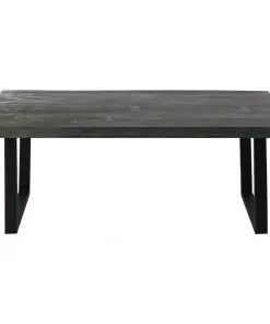 vidaXL Coffee Table Solid Mindi Wood 102x56x41 cm Grey