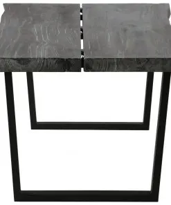 vidaXL Coffee Table Solid Mindi Wood 102x56x41 cm Grey