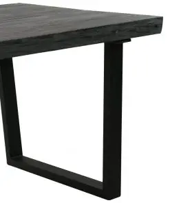 vidaXL Coffee Table Solid Mindi Wood 102x56x41 cm Grey