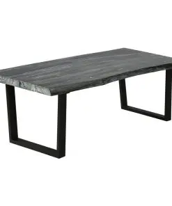 vidaXL Coffee Table Solid Mindi Wood 102x56x41 cm Grey