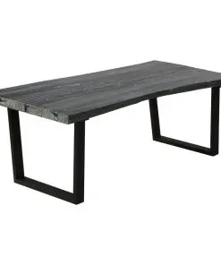 vidaXL Coffee Table Solid Mindi Wood 102x56x41 cm Grey