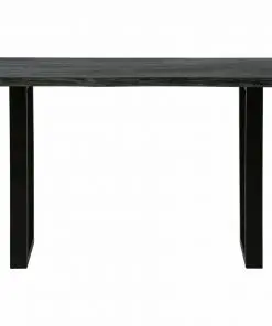 vidaXL Console Table Solid Mindi Wood 110x35x75 cm Grey