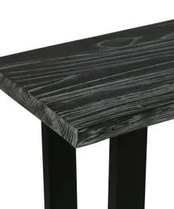 vidaXL Console Table Solid Mindi Wood 110x35x75 cm Grey