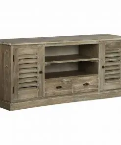 vidaXL TV Cabinet Solid Mindi Wood 145x35x60 cm