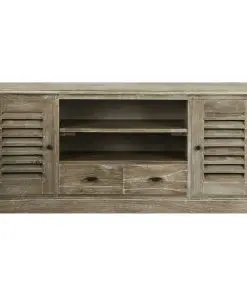 vidaXL TV Cabinet Solid Mindi Wood 145x35x60 cm