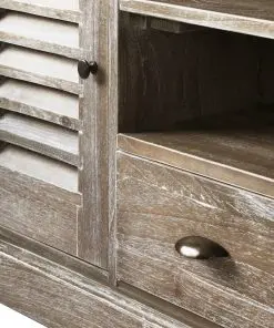 vidaXL TV Cabinet Solid Mindi Wood 145x35x60 cm