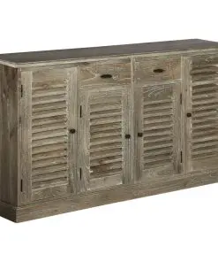 vidaXL Sideboard Solid Mindi Wood 145×32.5×77 cm