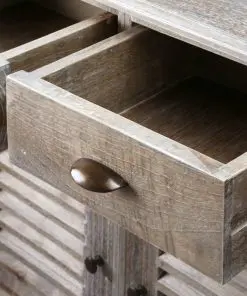 vidaXL Sideboard Solid Mindi Wood 145×32.5×77 cm