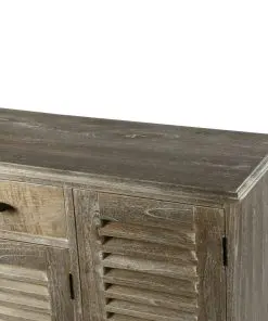 vidaXL Sideboard Solid Mindi Wood 145×32.5×77 cm