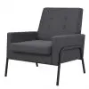 vidaXL Armchair Dark Grey Steel and Fabric