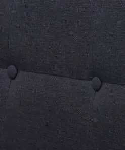 vidaXL 2-Seater Sofa with Armrests Steel and Fabric Dark Grey