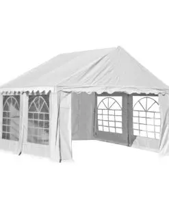 vidaXL Garden Marquee PVC 3×4 m White