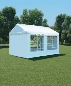 vidaXL Garden Marquee PVC 3×4 m White