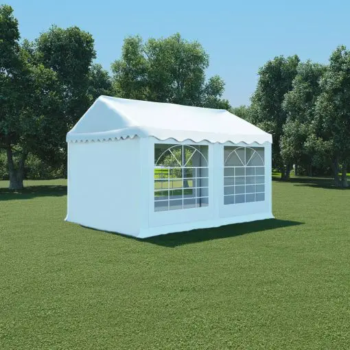 vidaXL Garden Marquee PVC 3×4 m White