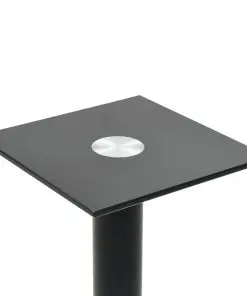 vidaXL Speaker Stands 2 pcs Tempered Glass 1 Pillar Design Black