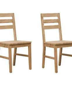 vidaXL Dining Chairs 2 pcs Solid Acacia Wood vidaXL Dining Chairs 2 pcs Solid Acacia Wood