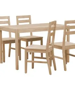 vidaXL 5 Piece Dining Set Solid Acacia Wood