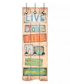 vidaXL Wall-mounted Coat Rack with 6 Hooks 120×40 cm LIVE LIFE