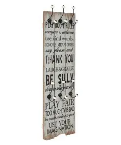 vidaXL Wall-mounted Coat Rack with 6 Hooks 120×40 cm THANK YOU