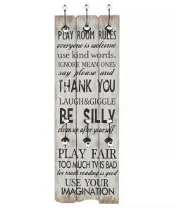 vidaXL Wall-mounted Coat Rack with 6 Hooks 120×40 cm THANK YOU