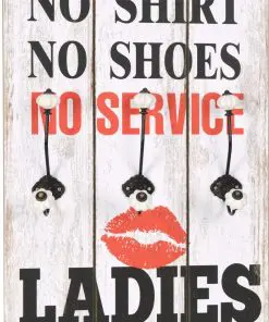 vidaXL Wall-mounted Coat Rack with 6 Hooks 120×40 cm MEN LADIES