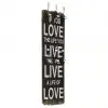 vidaXL Wall-mounted Coat Rack with 6 Hooks 120×40 cm LOVE LIVE
