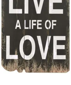 vidaXL Wall-mounted Coat Rack with 6 Hooks 120×40 cm LOVE LIVE