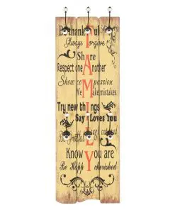 vidaXL Wall-mounted Coat Rack with 6 Hooks 120×40 cm FAMILY